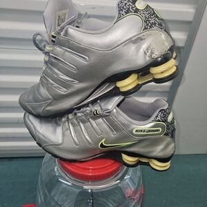 Nike Shox Silver and Yellow Sneakers
